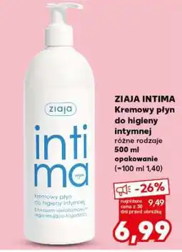Kaufland ZIAJA INTIMA Kremowy płyn do higieny intymnej oferta