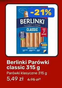 Biedronka Berlinki Parówki classic 315 g oferta