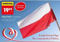 Biedronka Flaga Polski na drzewcu oferta