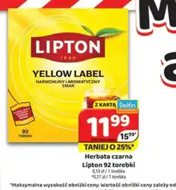 Delfin Lipton herbata czarna oferta