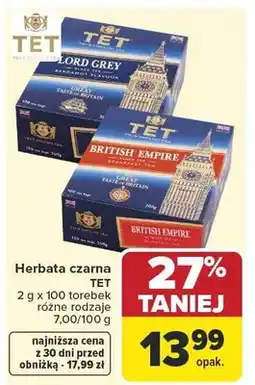 Carrefour Herbata czarna Lord Grey, British Empire oferta