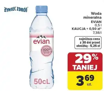 Carrefour Woda mineralna Evian oferta