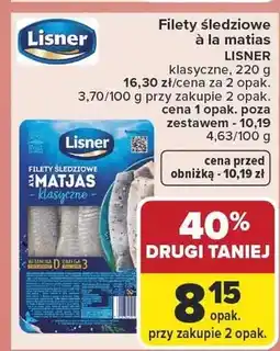 Carrefour Filety śledziowe à la matias klasyczne oferta