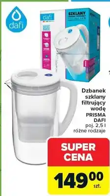 Carrefour Dzbanek szklany filtrujący wodę Prisma poj. 2.5 l różne rodzaje oferta