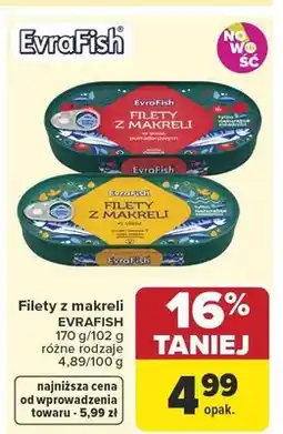 Carrefour Filety z makreli, tuńczyka różne rodzaje oferta