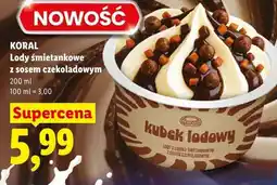 Lidl Lody śmietankowe z sosem czekoladowym oferta