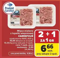 Carrefour Mięso mielone z łopatki wieprzowej opakowanie MAP oferta