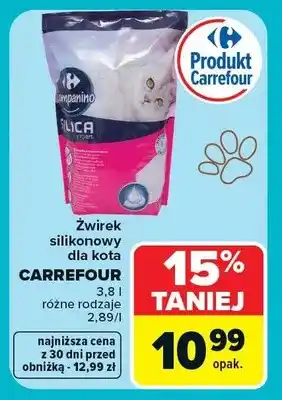 Żwirek silikonowy dla kota CARREFOUR różne rodzaje