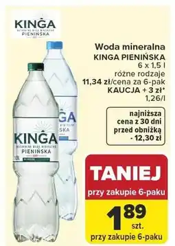Carrefour Woda mineralna różne rodzaje oferta