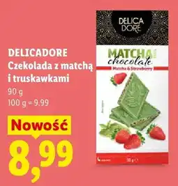 Lidl Czekolada z matchą i truskawkami oferta