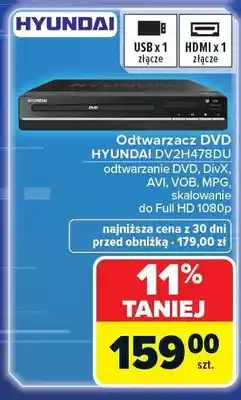 Carrefour Odtwarzacz DVD DV2H478DU oferta