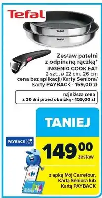 Carrefour Zestaw patelni z odpinana rączką Ingenio Cook Eat oferta