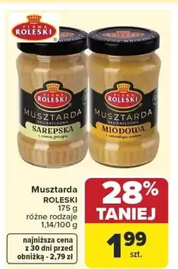 Carrefour Musztarda sarepska, miodowa oferta