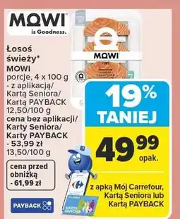 Carrefour Łosoś świeży MOWI porcje oferta