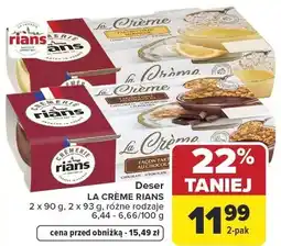 Carrefour Deser La Crème Rians różne rodzaje oferta