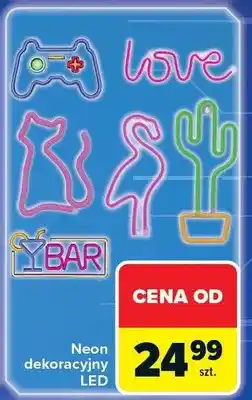 Carrefour Neon dekoracyjny LED oferta