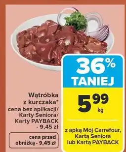 Carrefour Wątróbka z kurczaka oferta