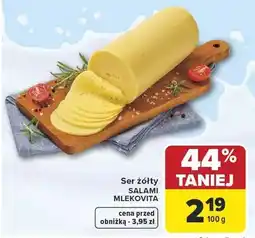 Carrefour Ser żółty Salami mlekovita oferta