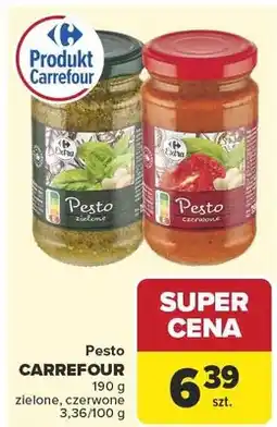 Carrefour Pesto zielone, czerwone oferta