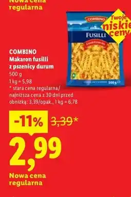 Lidl Makaron fusilli z pszenicy durum oferta