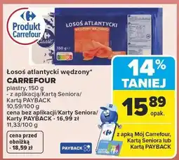 Carrefour Łosoś atlantycki wędzony plastry oferta