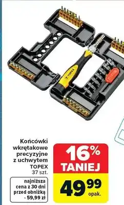 Carrefour Końcówki wkrętakowe precyzyjne z uchwytem, 37 szt oferta
