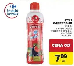 Carrefour Syrop Carrefour grenadine mohito, owoce tropikalne, limonka, grenadine oferta