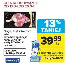 Carrefour Noga, filet z kaczki SKIN oferta
