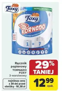 Carrefour Ręcznik papierowy Tornado Foxy 3-warstwowy oferta