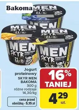 Carrefour Jogurt proteinowy Skyr Men różne rodzaje oferta