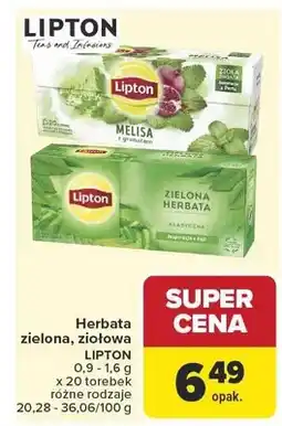 Carrefour Herbata zielona, ziołowa oferta