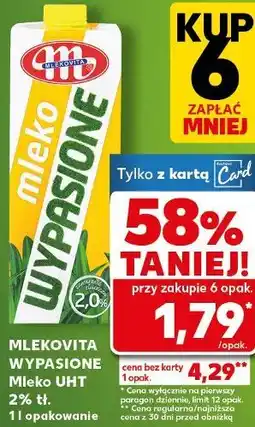 Kaufland Mleko UHT 2% tł. 1 l opakowanie oferta