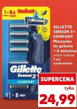 Kaufland GILLETTE SENSOR 3+ COMFORT Maszynka do golenia + 8 wkładów różne rodzaje oferta