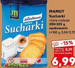 Kaufland Sucharki MAMUT różne rodzaje 230/225 g oferta