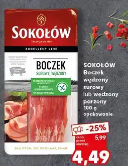 Kaufland Boczek wędzony surowy lub wędzony parzony Sokołów oferta