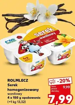 Kaufland ROLMLECZ Serek homogenizowany waniliowy 4 x 150 g opakowanie oferta