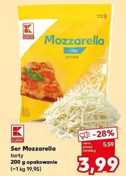 Kaufland Ser Mozzarella tarty 200 g opakowanie oferta