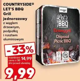 Kaufland Grill jednorazowy z węglem drzewnym, podpałką i rusztem aluminiowym oferta
