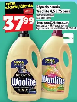 Topaz Płyn do prania Woolite 4,5l 75 prań oferta