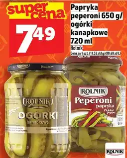 Topaz Papryka peperoni 650g / ogórki kanapkowe 720ml oferta
