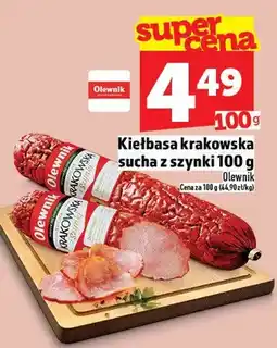 Topaz Kiełbasa krakowska sucha z szynki oferta