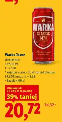 Lidl Piwo Jasne oferta