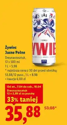 Lidl Piwo Jasne Pełne oferta
