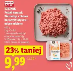 Lidl RZEŹNIK Polski kurczak Biesiadny, z chowu bez antybiotyków - mięso mielone oferta