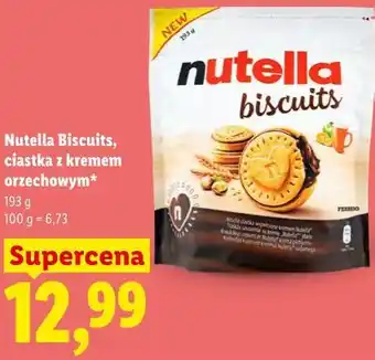 Lidl Nutella Biscuits, ciastka z kremem orzechowym oferta