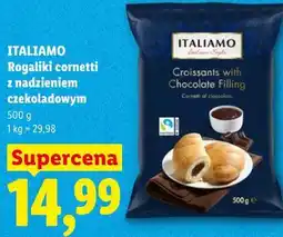Lidl ITALIAMO Rogaliki cornetti z nadzieniem czekoladowym oferta