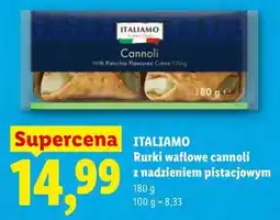 Lidl ITALIAMO Rurki waflowe cannoli z nadzieniem pistacjowym oferta