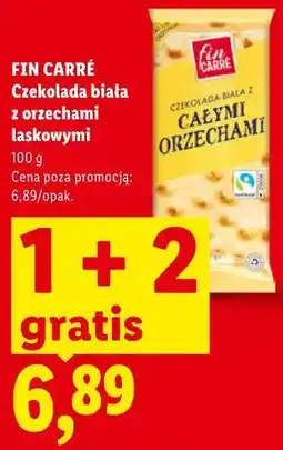 Lidl Fin Carré Czekolada biała z orzechami laskowymi oferta