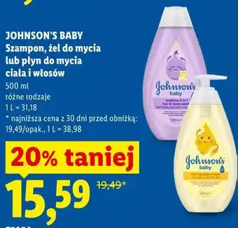 Lidl JOHNSON'S BABY Szampon, żel do mycia lub płyn do mycia ciała i włosów oferta