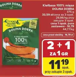 Carrefour Kiełbasa 100% mięsa DOLINA DOBRA oferta